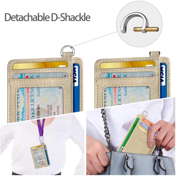 EcoVision Keychain Wallet, Keychain Bracelet with RFID Blocking Slim Card Holder Wallets with Detachable D-Shackle
